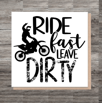 Ride Fast Leave Dirty Birthday Card, Special Friend Birthday